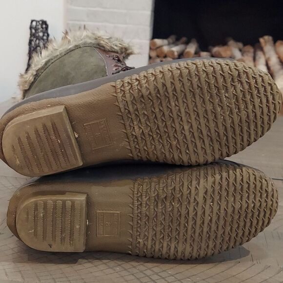 Sporto Tall Natasha Duck Boots Olive Sz 8 - Picture 7 of 9